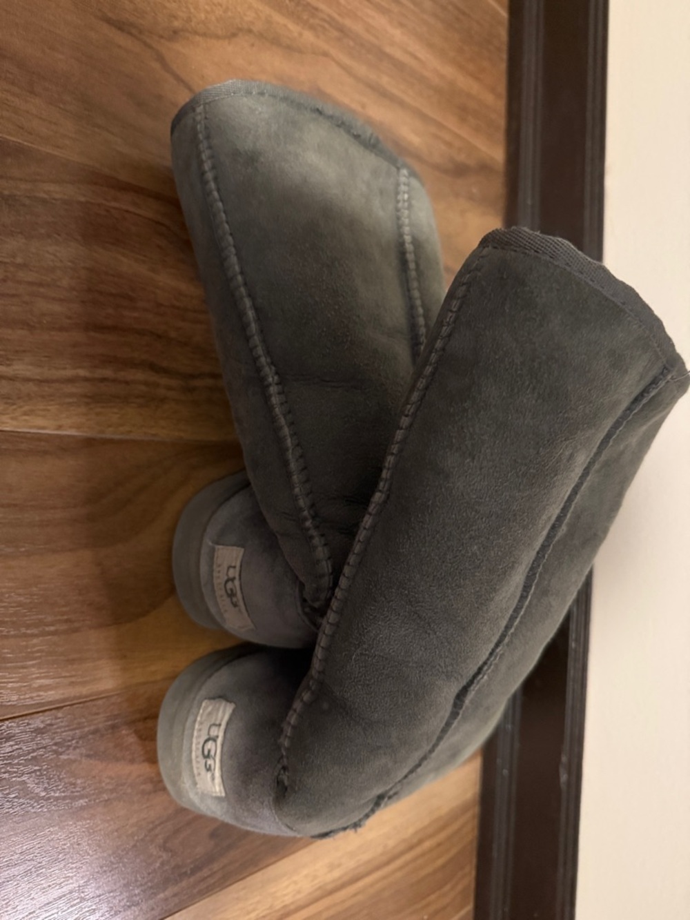UGG tall Suede Boots in light gray